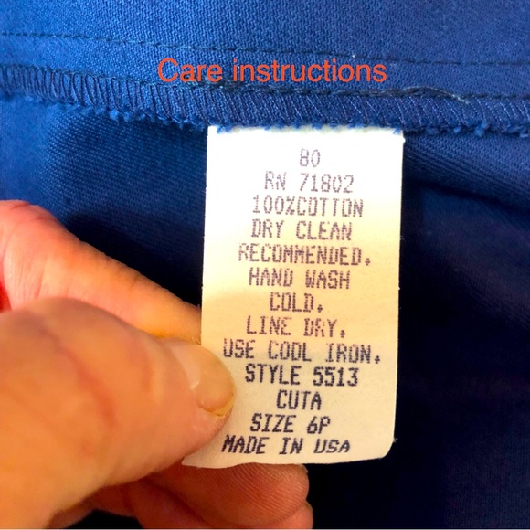 Nautical Romper/jacket combo. VTG/1970, Royal &Navy blue, gold accents EUC, 6P - Picture 11 of 15